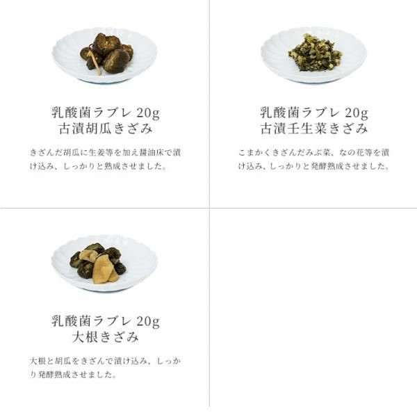 京つけもの西利 乳酸菌ラブレ20g20日間セットNLP-39 古漬キャベツと人参、すぐきかぶらきざみ 他【京の伝統】【手土産】 【紙袋あり】【包装あり】【旬の味覚便】【NN】　商品画像2