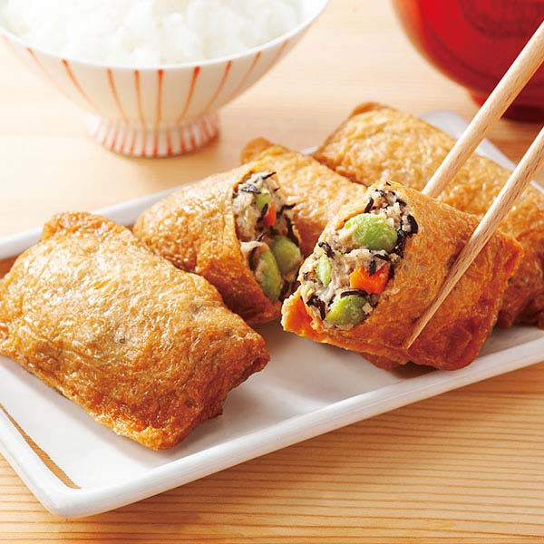 レンジで便利なおかずセット(焼かずにできる焼き餃子、枝豆とひじきの味付けいなり、雪室じゃがいものひとくちビーフコロッケ、海老天詰め合わせ)(L7429)【GW】【サクワ】　商品画像2