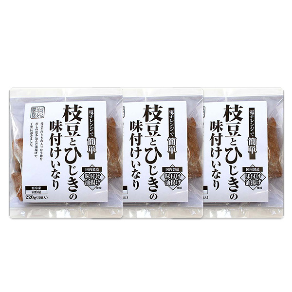 枝豆とひじきの味付けいなり220g(4個入)×3袋【サクワ】　商品画像2