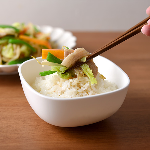 アーネスト ご飯がう米わん ホワイト 4個組(R8190)【雑貨】　商品画像2