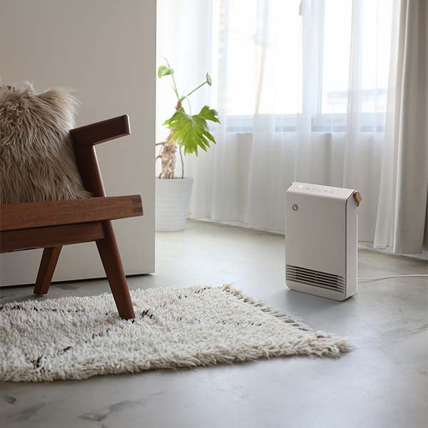 WOOD STYLE 節電/室温センサー付セラミックヒーター グレージュ [CH-T2517GG]【雑貨】　商品画像2