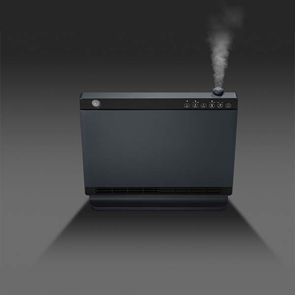 節電･室温センサー付 大風量ハイブリッド加湿セラミックヒーター ヒートワイドモイスト グレー [CH-T2563GY]【雑貨】　商品画像2