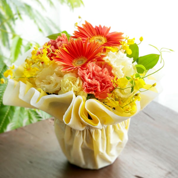 アレンジ「フルリーナ」(イエロー)【花】【年間ギフト】　商品画像2