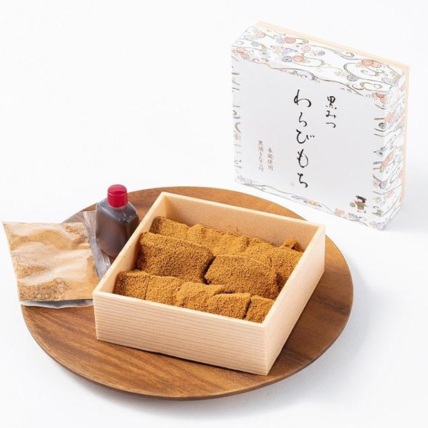 京都 三昇堂小倉 京生麸餅・黒みつわらび餅ギフトセット 生麩餅6個入・13×13×4cm・総重量235gと、わらび餅350g・13×13×4cm・総重量465g【NN】　商品画像2