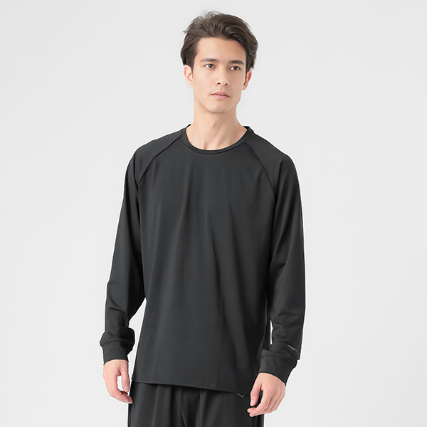 TOPVALU EXセリアント ウェア ルームウエア上下セット(ルーム長袖Tシャツ&ルームロングパンツ)クロ / サイズL【限定10点】【父の日・ソーシャル対応可】 商品画像2
