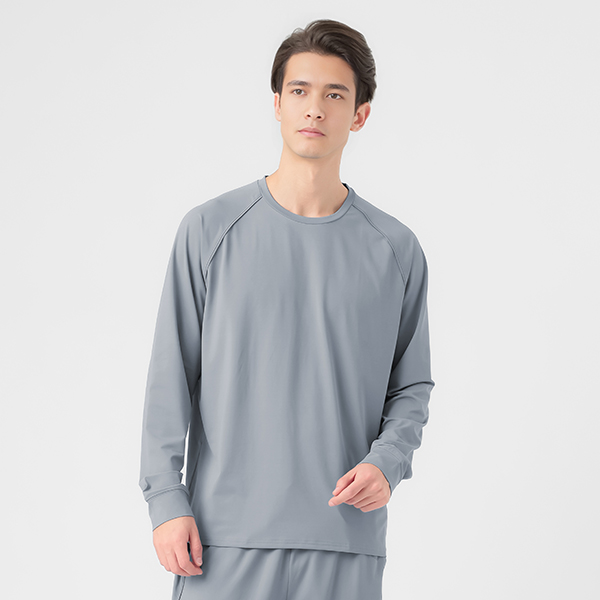 TOPVALU EXセリアント ウェア ルームウエア上下セット(ルーム長袖Tシャツ&ルームロングパンツ)ウスグレー / サイズL 【限定10点】【父の日・ソーシャル対応可】 商品画像2