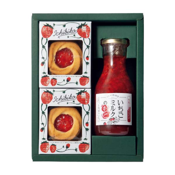 ICHIBIKO いちごジャムクッキーといちごミルクのもとギフト【冬の贈りもの・お歳暮】 商品画像3