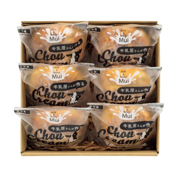 Mui 牛乳屋さんがつくるシュークリーム6個ギフトセット【夏の贈りもの・お中元】　商品画像3