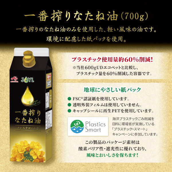 味の素ブランドギフト 一番搾りなたね油ギフト【冬ギフト・お歳暮】[IK-30Y]　商品画像3