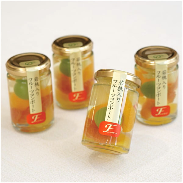 ふみこ農園 若桃入りフルーツコンポート 4本セット【母の日】　商品画像3