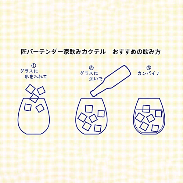家のみカクテル 匠バーテンダー飲み比べセット 3種6本 各250ml【イオンゴールドカード会員さま限定特別セール5月】　商品画像2