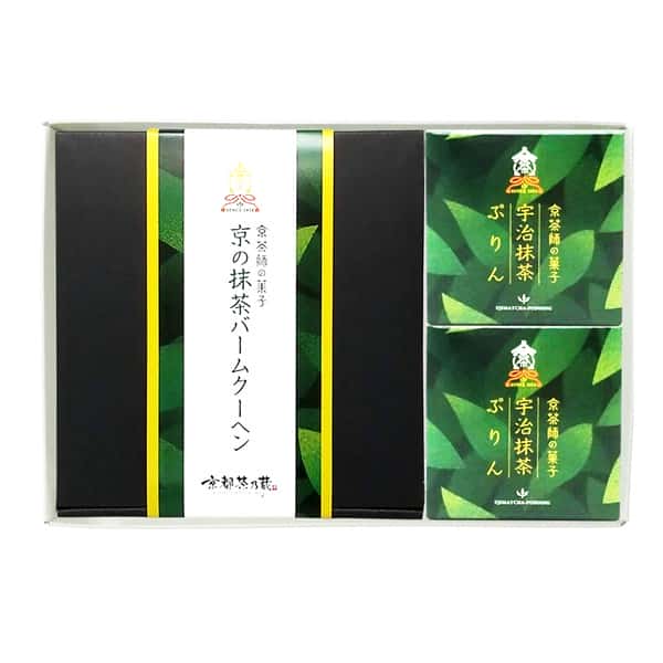 京都 京都茶の蔵 京の抹茶バームクーヘンと宇治抹茶ぷりん 抹茶バームクーヘン、ぷりん2、きな粉・黒蜜×各4【NN】　商品画像3