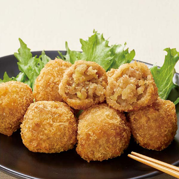 レンジで便利なおかずセット(焼かずにできる焼き餃子、枝豆とひじきの味付けいなり、雪室じゃがいものひとくちビーフコロッケ、海老天詰め合わせ)(L7429)【GW】【サクワ】　商品画像3