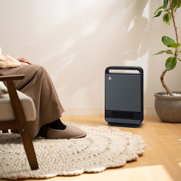 節電/室温センサー付 大風量セラミックヒーター グレー [CH-T2378GY]【雑貨】　商品画像3