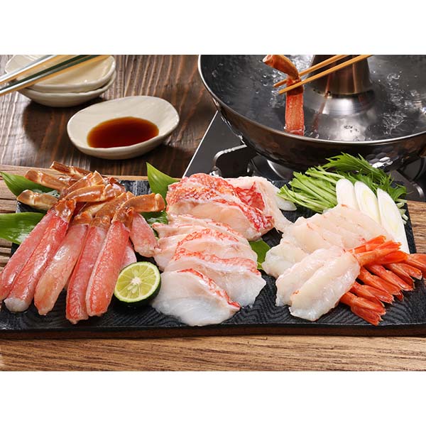 【年内お届け】海鮮しゃぶしゃぶセット (ずわいがに・赤エビ・きちじ)【お買い得セール12月】 商品画像3
