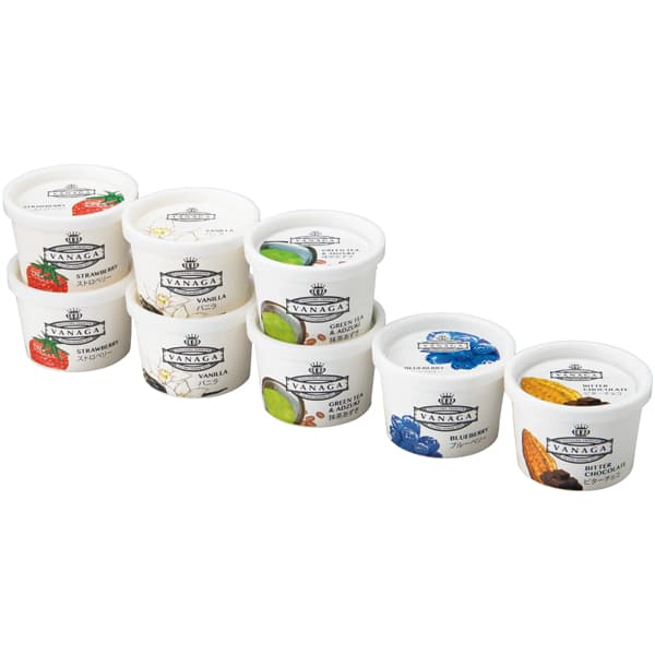 島根 木次乳業 VANAGA8個セット バニラ・いちご・抹茶小豆 各120ml×2、ブルーベリー・ビターチョコ 各120ml【NN】　商品画像3