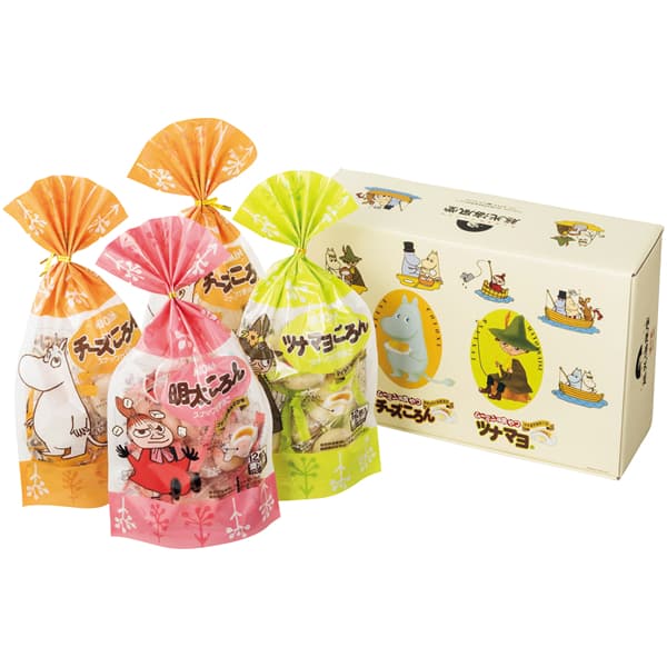 山口 藤光海風堂 ムーミン谷のおともだちセット(保冷バッグ付き) チーズころん13g×12個×2、ツナマヨころん13g×12個、明太ころん13g×12個、保冷バッグ【NN】 商品画像3