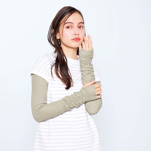 SunBlockLAB BEAUTY シャーリングアームカバー ベージュ【雑貨】　商品画像3