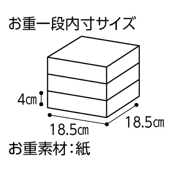 ウェルネス伯養軒 和洋風おせち三段重【白石温麺(紅白)同梱】【3人前・51品目】【イオンのおせち】【関東地区お届け限定】　商品画像4