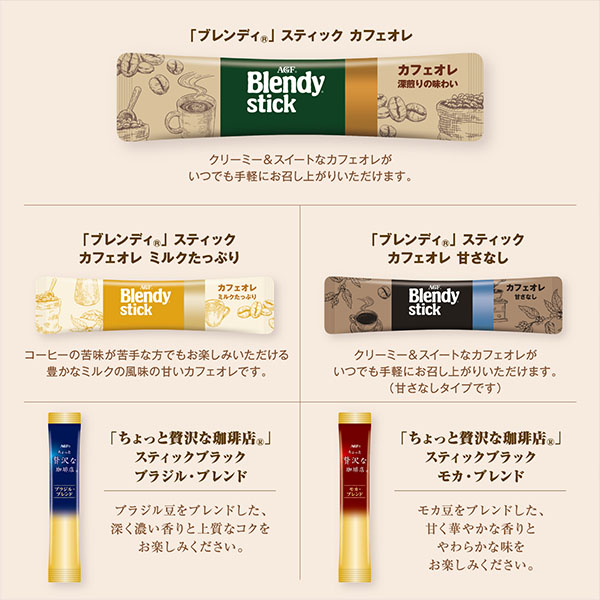 AGFギフト スティック カフェオレ＆ブラック アソートギフト【冬の贈りもの・お歳暮】[BZT-30A]　商品画像4