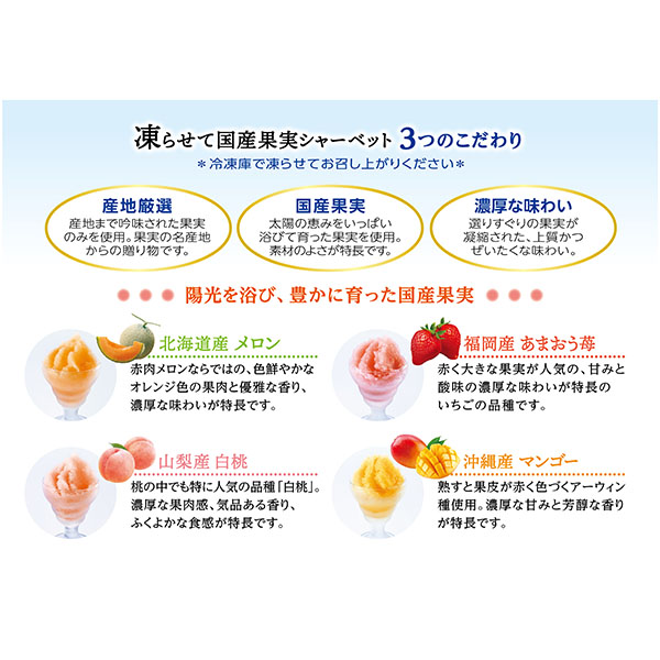 セゾン デュ フリュイ 凍らせて国産果実シャーベット【夏の贈りもの・お中元】[SS-50D]　商品画像4