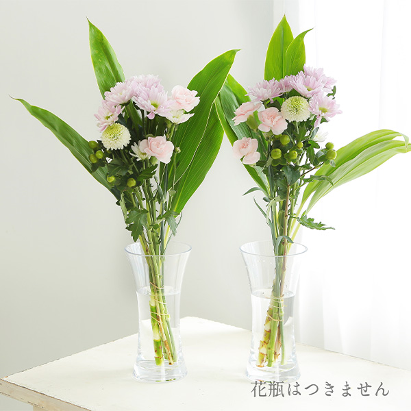 1対のお供えブーケ 〜ピンク〜「お線香付き」【花】【年間ギフト】　商品画像4