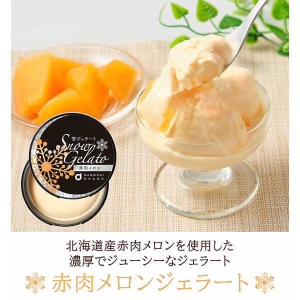 丸市岡田商店 北海道雪ジェラート 6種12個セット (バニラ2個・ピスタチオ2個・チョコ2個・赤肉メロン2個・いちご2個・とうきび2個)【おいしいお取り寄せ】　商品画像4