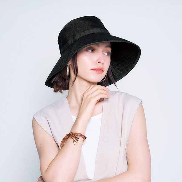 Sun Block LAB BEAUTY ツバ広ハイクハット ブラック【雑貨】　商品画像4