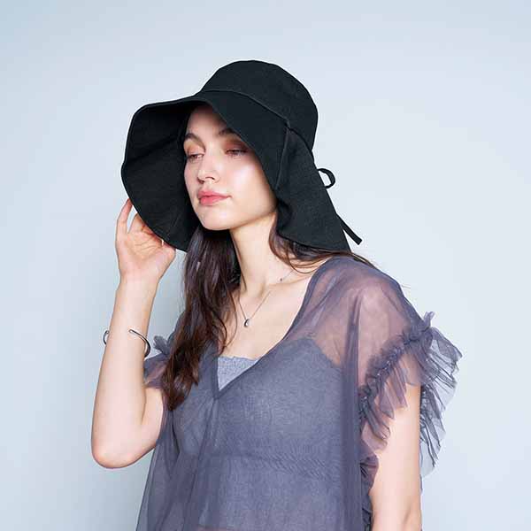 Sun Block LAB BEAUTY ワイドトレーンハット ブラック【雑貨】 商品画像4