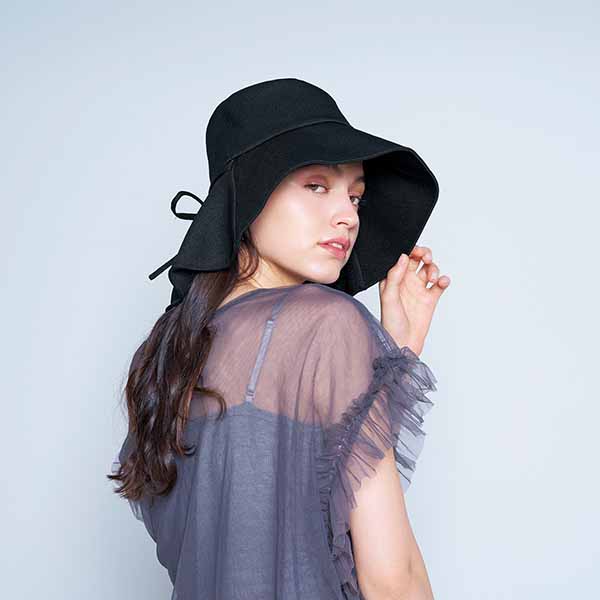 Sun Block LAB BEAUTY ワイドトレーンハット ブラック【雑貨】 商品画像5