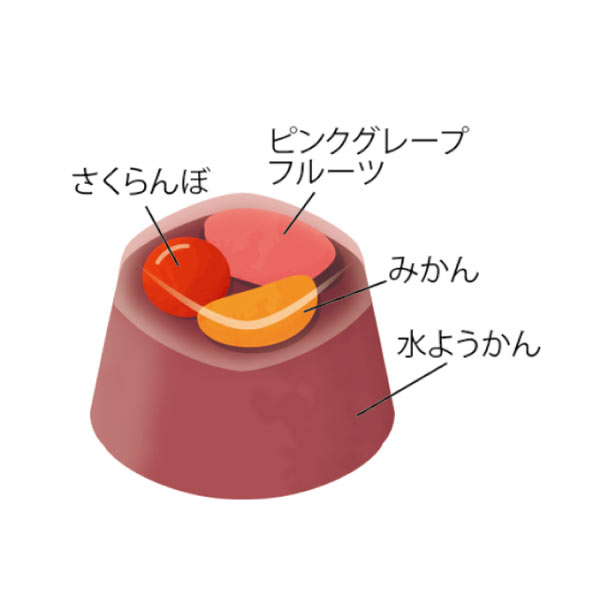 ひととえ 贅沢フルーツの水ようかん【夏の贈りもの・お中元】[FYA-30]　商品画像7