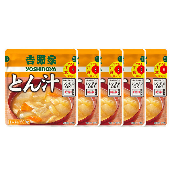 吉野家 レトルトとん汁5袋 (L7670)【サクワ】　商品画像7