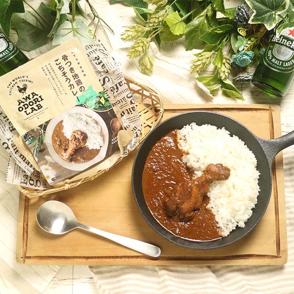 AWAODORILAB　阿波尾鶏使用カレー3種セット(骨付き鶏カレー190g、ガパオライスの素130g、バターチキンカレー180g)【ふるさとの味・中四国】　商品画像8