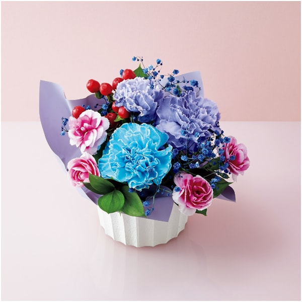 ケーアイ・フレッシュアクセス カーネーション推し色アレンジメント(パープル)【母の日】 商品画像1