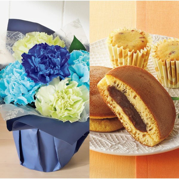 竹中庭園緑化 父の日フラワーアレンジ＋甘美 どら焼き＆スイートポテト【父の日】　商品画像1