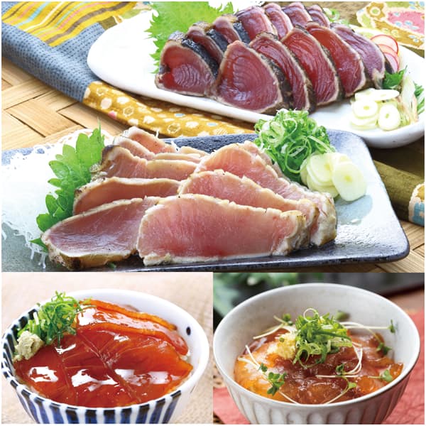 明神水産 鰹と鮪を楽しむ詰合せ〜藁焼きたたきとどんぶり〜【父の日】　商品画像1