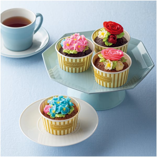 Flower Picnic Cafe 食べられるお花のカップケーキ 4個セット【母の日】　商品画像1