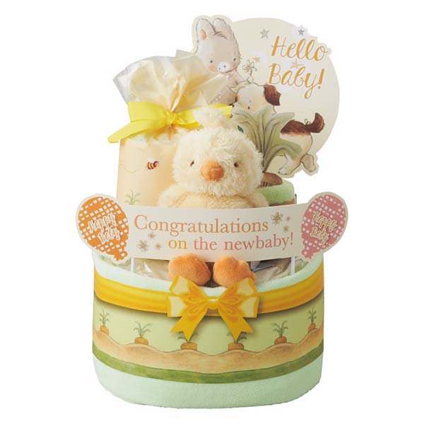 バニーズバイザベイおむつケーキ2段 黄色【年間ギフト】 商品画像1