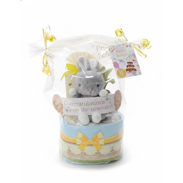 バニーズバイザベイおむつケーキ2段 青【年間ギフト】 商品画像1