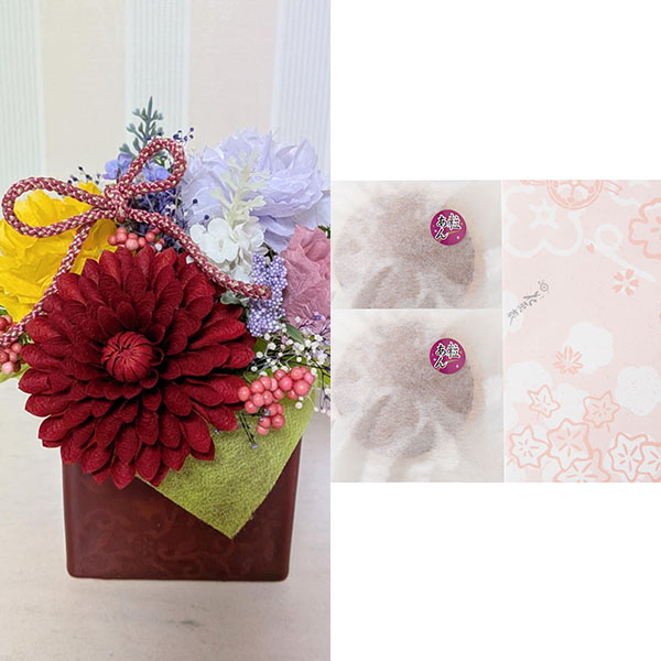 Luna 和紙の花「長寿の願い」+どら焼き【お届け期間:9月12日〜9月15日】【敬老の日】【季節の贈り物&ご褒美ギフト】 Luna 和紙の花「長寿の願い」+どら焼き【お届け期間:9月12日〜9月15日】【敬老の日】【季節の贈り物&ご褒美ギフト】