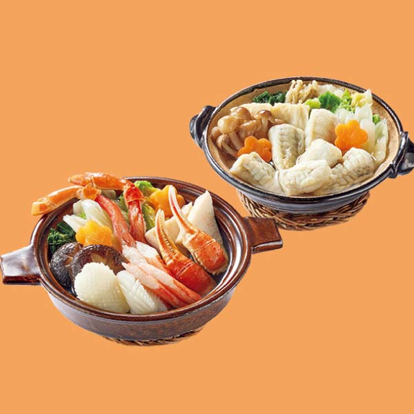 京・料亭わらびの里 ふぐとかにの味わい鍋 (2人前×2種)【冬の贈りもの・お歳暮】[FK-50]　商品画像1