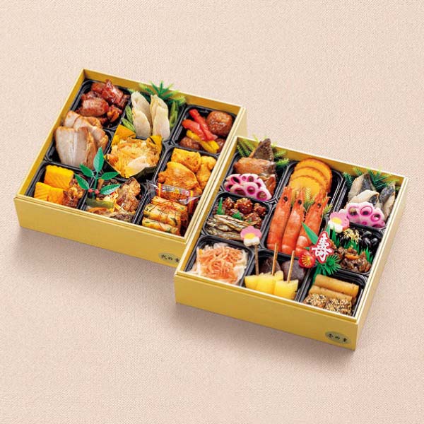 まねき食品 おせち料理二段重なにわ【2〜3人前・28品目】【イオンのおせち】【近畿・中四国地区お届け限定】　商品画像1