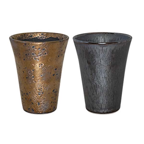 益見窯 金銀彩ビアカップペア [06743]【父の日】　商品画像1