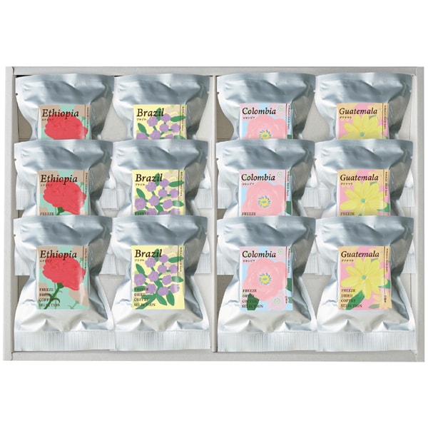 KIHACHI FOOD HALL フリーズドライコーヒーセレクション4種12個入/フラワーエディション【母の日】 商品画像1
