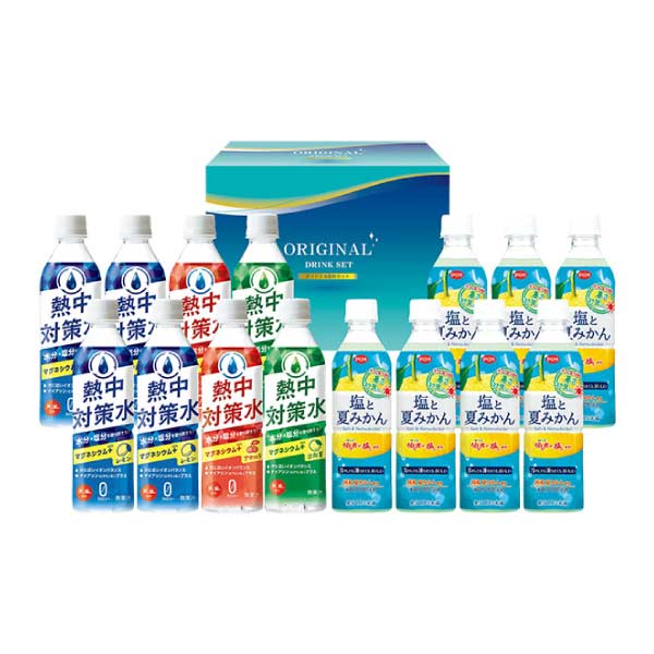 POM塩と夏みかん＆熱中対策飲料ギフト【夏の贈りもの・お中元】[MEK-30R]　商品画像1