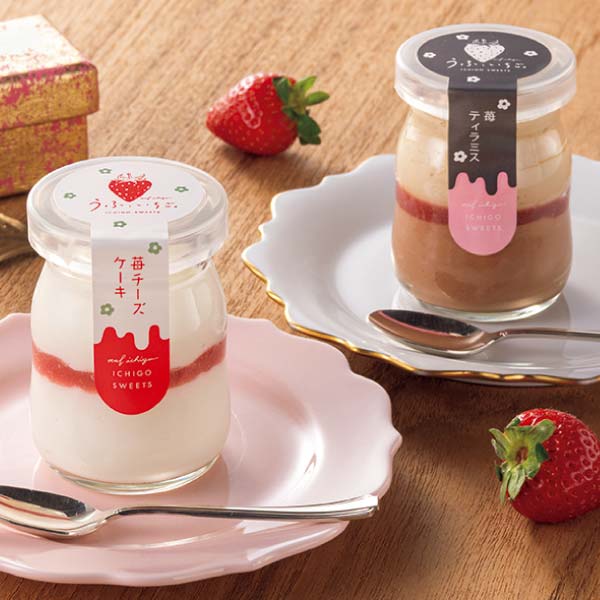 うふ、いちご。 苺ティラミス＆苺チーズケーキ【冬の贈りもの・お歳暮】[UI001]　商品画像1
