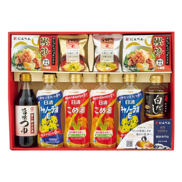 にんべん＆日清オイルバラエティギフト【冬の贈りもの・お歳暮】[MAI-50S]　商品画像1