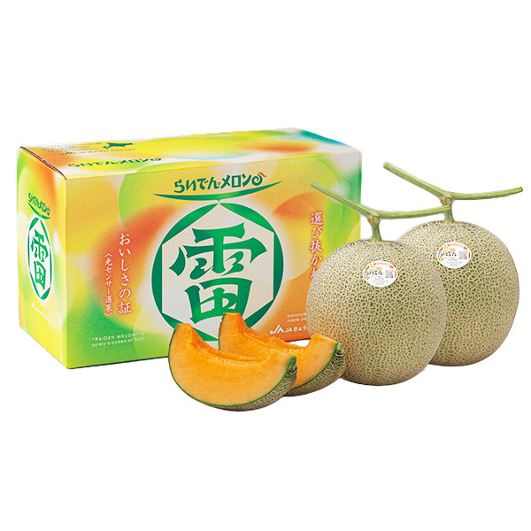 北海道共和町産(JAきょうわ) らいでんメロン 秀品3L(お届け期間：7/5〜8/15)【夏の贈りもの・お中元】　商品画像1