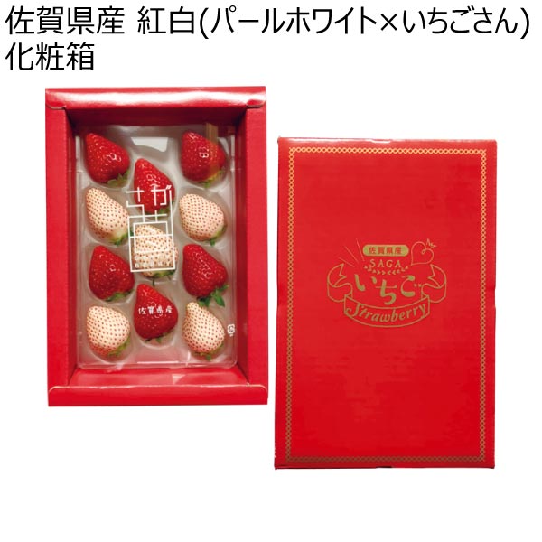 佐賀県産 紅白(パールホワイト×いちごさん)化粧箱 (お届け期間：11/25〜12/31)【冬ギフト・お歳暮】　商品画像1