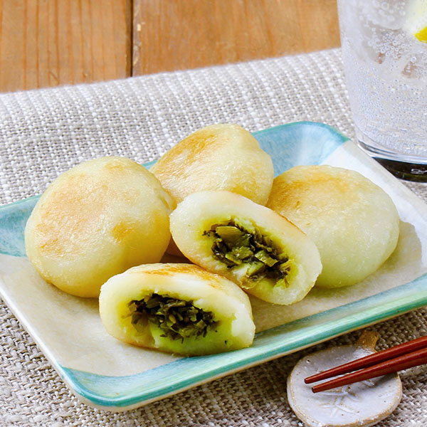 株式会社あうぷ いももち「めじゃも」(ごま高菜) 4個入【フードアルチザン】　商品画像1